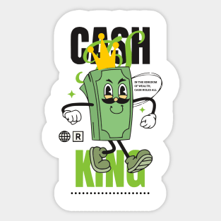 Cash is King Sticker